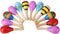 Sansheng 6 PCS Mini Fiesta Wooden Maracas Toys, Wooden Maracas Festival Painting, Wooden Carnival Maracas (Random Colors)...