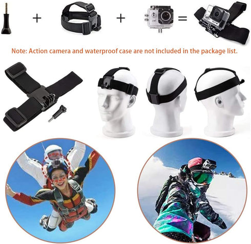 VVHOOY Action Camera Accessories Kit Compatible with AKASO EK7000 GoPro Hero 12 11 10 9 8 7 APEMAN DBPOWER Osmo Dragon Touch, Brave 4 Brave 7 LE C...