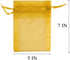 100 Count Gift Organza Bags Gold Drawstring 5x7 Inch for Baby Shower,Christmas,Birthday,Party Favor,Wedding,School Graduation,Anniversary Sheer Me...
