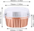 EUSOAR Baking Cups Aluminum Foil, 5oz Pack of 30 Blue Red Rose Gold Cupcake Cups with Lids, 125ml Pie Ramekins, Desserts Flans, Custard Cake Puddi...