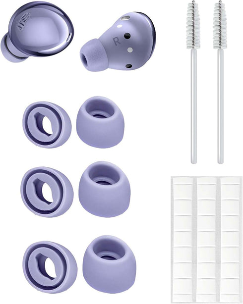 Silicone Replacement Ear Tips Compatible with Samung Galaxy Buds Pro Wireless Earbuds,Clean Kit with 2 Soft Brush and 1 Cleaning Putty, Anti-Slip ...