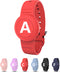 Waterproof AirTag Bracelet for Kids, Personalized Initial Letter AirTag Hidden Holder Compatible with Apple Air Tag, Silicone Airtag Case Adjustab...