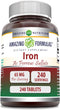 Amazing Formulas Iron as Ferrous Sulfate Supplement | 65 Mg | 240 Tablets | Non-GMO | Gluten Free | Made in USA...