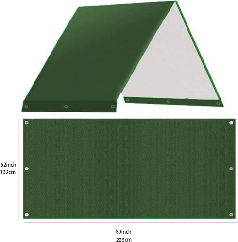 Playground Replacement Canopy,52" x 89" Outdoor Swingset Shade Kids Playground Roof Canopy Waterproof Cover Replacement Tarp Sunshade UV Protectio...
