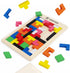 Wooden Puzzles Blocks Brain Teasers Toy Russian Tangram Colorful Jigsaw Game Montessori Intelligence STEM Preschool Educational Gift for Baby Todd...