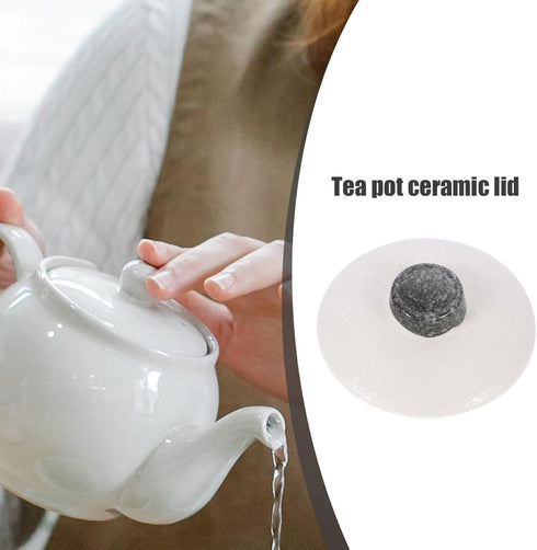 MAGICLULU Ceramic Teapot Lid Replacement,Tea Kettle Lid Beverage Dispenser Lid Tea Cup Covers Whistle Kettle Lid Replacement Tea Maker Top Lids fo...