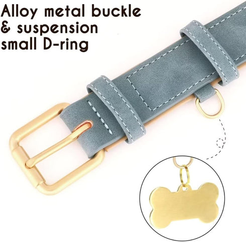 Beirui Soft Padded Leather Dog Collar for Dogs, Comfortable Heavy Duty Small Medium Large Dog Leather Collar with Premium Alloy Hardware for Daily...