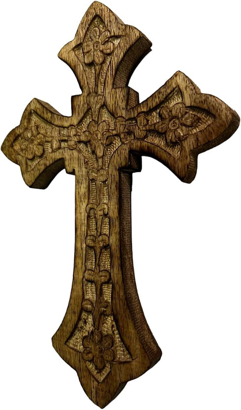 Iconsgr Handmade Wooden Holy Orthodox Religious Wood Carved Wall Cross Christ Crucifix Athos 85...