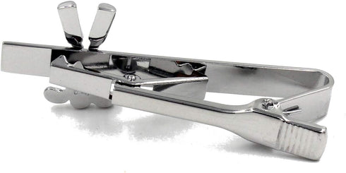 Golf Symbol Silver Pair of Cufflinks & Tie Bar Clip...