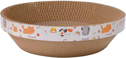Durable Cardboard Cat Scratcher (Wave Shaped)...