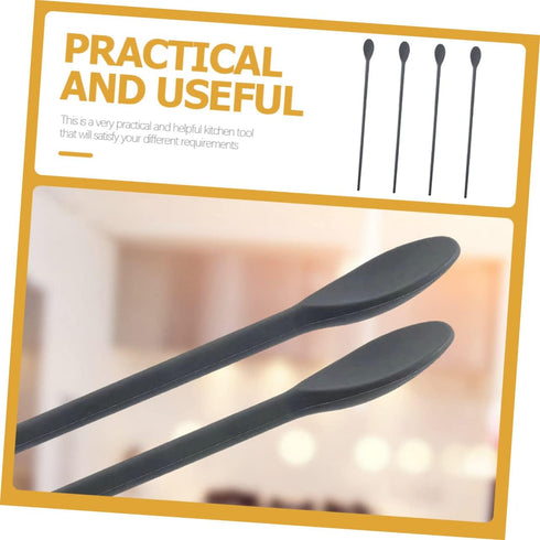 2 Pairs Silicone Integrated Chopsticks Spoon Coffee Mixing Spoons Ice Cream Spoons Coffee Stirring Sticks Coffee Stirring Spoon Beverage Stirrer L...