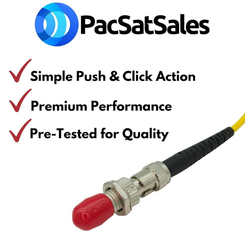 ST to ST Coupler - 10 Pack - ST Connector/ST Fiber Optic Coupler for Extending ST Fiber Cables - Fiber Optic Cable Connectors with twist and turn ...