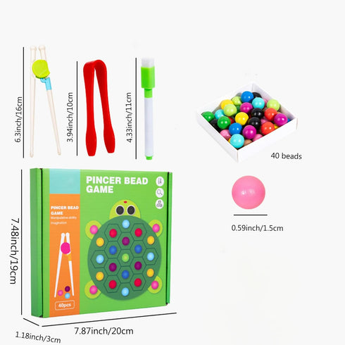 shenhailan Montessori Wooden Clip Bead Board Game Fine Motor Skills Toys for Boys and Girls 3 4 5 Years Old MC-189 (Owl)...