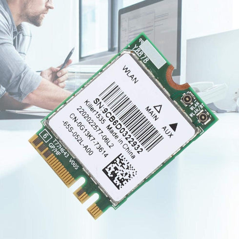 5G 867Mbps Bluetooth 4.1 Wireless Network Card, WiFi Game M.2 NGFF WiFi Wireless Adapter,for Killer Wireless-AC 1535 Dual Band (2.4 GHz 5 GHz) 802...