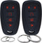 GFDesign 2 Pcs Silicone 5 Buttons Key Fob Cover Remote Case Keyless Protector Compatible with 2016-2020 Chevrolet Chevy Malibu Camaro Cruze Equino...