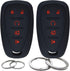 GFDesign 2 Pcs Silicone 5 Buttons Key Fob Cover Remote Case Keyless Protector Compatible with 2016-2020 Chevrolet Chevy Malibu Camaro Cruze Equino...
