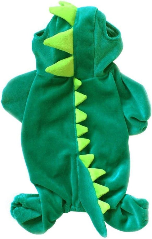 Hotumn Dinosaur Dog Halloween Costume Pet Dino Hoodie for Small Dogs (X-Large, GN)...