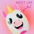 Coby Children’s Bluetooth Wireless Earbuds – “Umi The Unicorn” Character Rechargeable Earbuds, 24-Hour Total Play Time, Water-Resistant, Button Co...