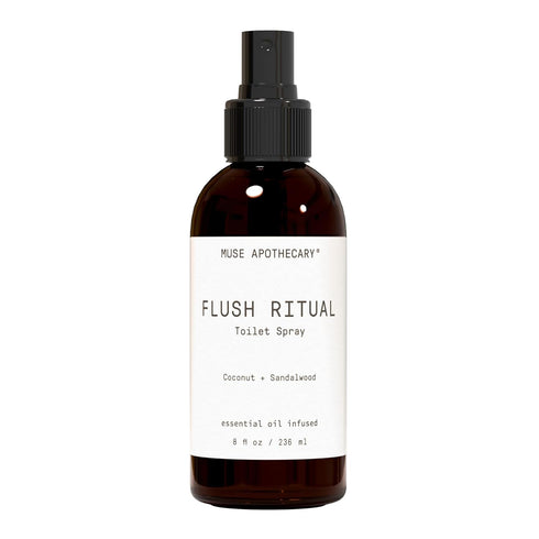 Muse Apothecary Flush Ritual - Aromatic & Refreshing Toilet Spray, Use Before You Go, 8 oz, Infused with Natural Essential Oils - Coconut + Sandal...