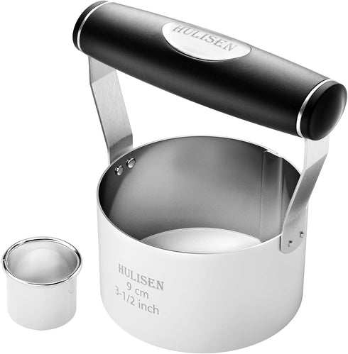HULISEN 3.5 inch Biscuit Cutter, Stainless Steel Round Cookies Cutter with Soft Grip Handle, and Small Biscuit Cutter, Professional Baking Dough T...