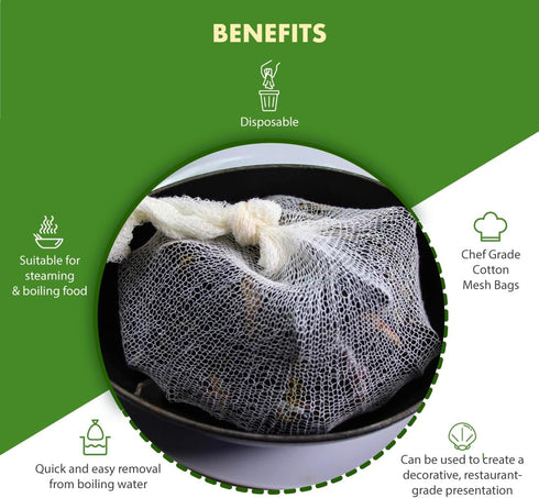 Regency Wraps Boil 'n' Wraps Steamer Bags for Safe and Easy Cooking of Shellfish, Crabs, Clams, Vegetables, and More, Natural, 24” (Pack of 3)...