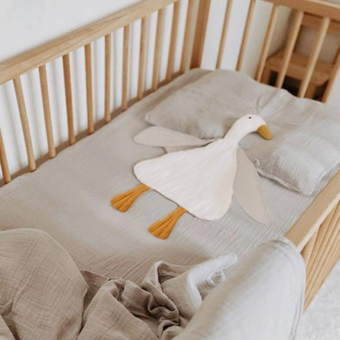 Baby Toys Lovey Blanket Soft Duck Blankets for Newborn Essentials 0-6 Months, Sensory Stuffed Animal Security Blanket for Boys and Girls (White, D...