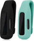 kwmobile 2X Clip Holders Compatible with Fitbit Inspire 3 / Inspire 2 / Ace 3 - Clip-On Holder Replacement Set - Black/Mint...