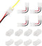 PAUTIX 8pcs 2-Pin 8mm COB LED Strip to Wire Connector Unwired Clips Solderless Adapter Terminal Extension Connection,4pcs L-Shaped Connectors for ...