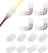 PAUTIX 8pcs 2-Pin 8mm COB LED Strip to Wire Connector Unwired Clips Solderless Adapter Terminal Extension Connection,4pcs L-Shaped Connectors for ...