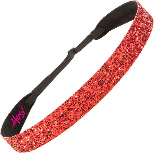 Hipsy Women's Adjustable NO SLIP Bling Glitter Headband Mixed Pack (Red 3pk)...