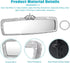 Bling Rhinestone Rear View Mirror Cover, Car Rear View Mirror with Crystal Diamonds Bling Rhinestones Car Rear View Mirror Car Interior Trim(White...