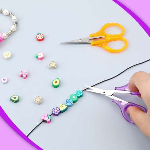 3Pcs Small Scissors All Purpose Craft Scissors Stainless Steel Scissors with Protective Cover Mini Detail Craft Scissors Precision Straight Fine T...