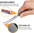 TOWOT Industrial Tweezers Cross Lock Fiber Grip Wood Handle Soldering Tweezer, Precision Pick-Up Tool Straight Electronics Precision Tweezers...