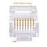 Cat5e RJ45 Connectors,100-PACK Cat5 Ends/Cat 5 Connector/Cat 5e RJ45 Modular Plugs(3-Prong Gold Plated 15?),UTP Network Plug for Solid Strand Cabl...