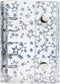 A8 Starry Clear Binder Cover Soft PVC A8 Size Refillable Binder Cover 5-Ring Double Snap Button Closure Notebook Binder Folder Personal File Organ...