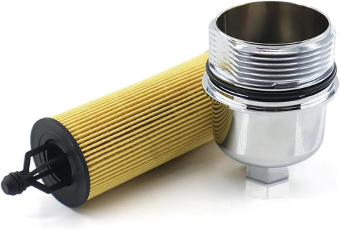 Aluminum Oil Filter housing Cap with Engine Oil Filter Fits For Jeep Wrangler Chrysler 200 300 Dodge Charger Challenger Ram 1500 2500 3500 Replace...