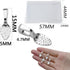 200pcs Glue on Bails Pendants Spoon Oval Shape Glue-on Earring Bails with a Box Jewelry Making Accessories for DIY Necklace Bracelet Crafts Handma...