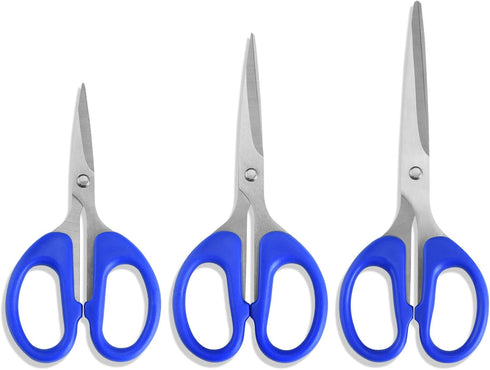 Household Scissors Set of 3, All-Purpose Scissors with Stainless Steel Razor Blades,Suitable for School, Office, Crafting and Family Daily Use, 4....