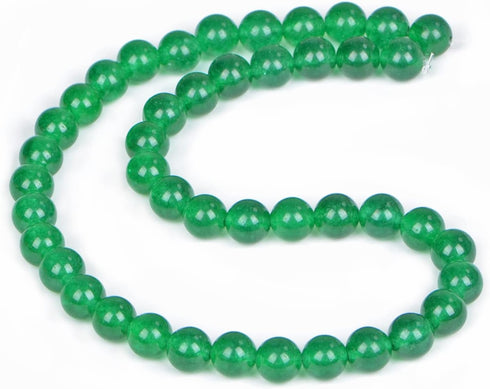 AD Beads Natural Gemstone Round Loose Beads 15" for Bracelet Necklace Earrings Jwelery Making Crafts DIY (8mm, Green Jade)...