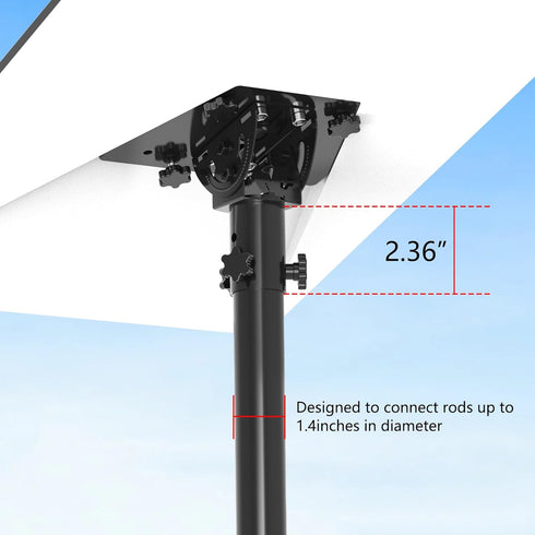 Starlink Gen 3 Pipe Adapter Mount, Adjustable Tilt 160 Degree and Horizontally Rotatable 360 Degree for Better Signal, Starlink Internet Kit Satel...