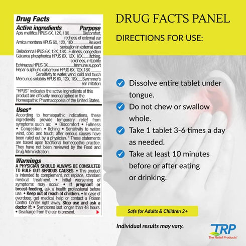 The Relief Products Earache Relief Tablets, 70 Count...