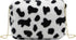 Women Faux Fur Shoulder Bag Fluffy Plush Handbag Leopard Cow Print Clutch Wallet with Chain Strap for Girls Ladies...