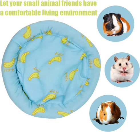 1 Pc Circular Summer Cooling Hamster Bed, Comfortable Sleep Mat Pad Cushion for Hamster/Hedgehog/Squirrel/Mice/Rats/Squirrel/Guinea Pig and Other ...