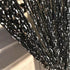 ave split Decorative Door String Curtain Wall Panel Fringe Window Panel Drapes Room Divider Blind Divider Tassel Screen Home 100cm*200cm (black1)...