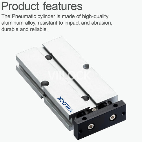 Pneumatic Air Cylinder 16mm Bore 50mm Stroke, Small Air Cylinder Double Rod Double Action TN16x50...