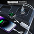 38W Apple Watch Car Charger,Long 6FT PD&QC3.0 Dual Port Apple Car Charger Adapter 6Foot USB-C to Lightning Cable+Apple Watch Cord Fast Charging fo...