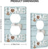 Home Sweet Blue And White Plate Decorative Light Switch Cover 1-Gang Single Duplex Outlet Faceplate for Kitchen Bathroom Bedroom Room Receptacle...