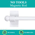 Turquoize Magnetic Curtain Rod 2 Pack Magnetic Curtain Rods For Metal Doors With Adjustable Length from 09 inch to 16 inch with Petite Ball for Sm...