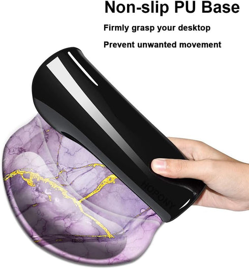 Mouse Pad with Wrist Support, Non Slip Mousepad Wrist Rest for Office, Computer, Laptop & Mac- Durable & Comfortable & Lightweight Ergonomic Suppo...