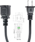 VSEER 2 Prong Extension Cord US AC 2-Prong Male and Female Power Cable SPT2 16AWG 13A/125V, USA Outlet Saver Power Extension Cord Cable for NEMA 5...